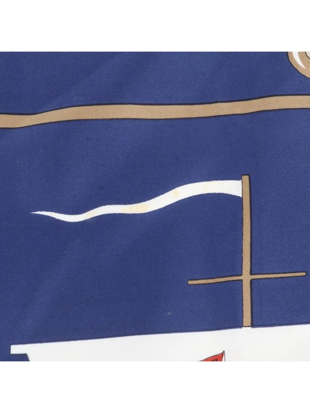 Hermes Carre 90 Grand Large Ship Silk 100% Scarf